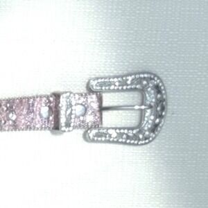 Rhinestone‎ Belt Pink Silver Western Cowgirl Bling Sparkle Women's Fashion